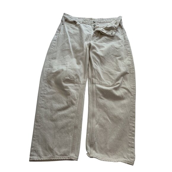 Madewell The Darted Barrel-Leg Jean in Vintage Canvas